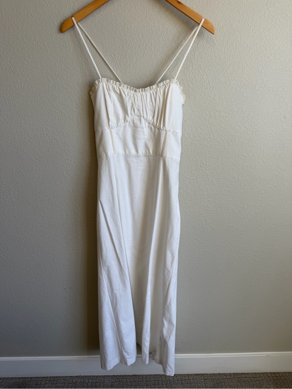 Zara White Spaghetti-Strap Dress 🤍 (wore to Rehearsal Dinner)